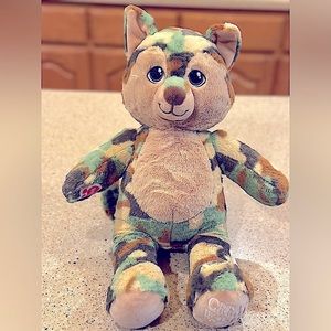 Build A Bear Camo Wolf ~Great Wolf Lodge Stuffed Animal Toy BAB